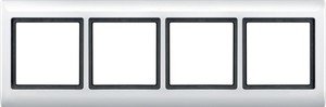 Фото Schneider Electric Merten Aquadesign MTN400419 Рамка 4-постовая (IP44, универсальная, полярно-белая)