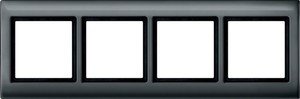 Фото Schneider Electric Merten Aquadesign MTN400414 Рамка 4-постовая (IP44, универсальная, антрацит)