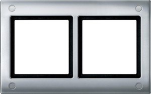 Фото Schneider Electric Merten Aquadesign MTN401260 Рамка 2-постовая (IP44, универсальная, винтовое крепление, алюминий)