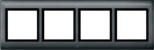 Фото Schneider Electric Merten Aquadesign MTN401414 Рамка 4-постовая (IP44, универсальная, винтовое крепление, антрацит)