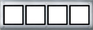 Фото Schneider Electric Merten Aquadesign MTN401460 Рамка 4-постовая (IP44, универсальная, винтовое крепление, алюминий)