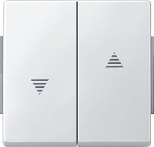 Фото Schneider Electric Merten Aquadesign MTN343419 Клавиша двойная для рольставней (IP44, полярно-белая)