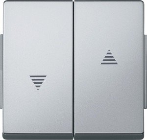 Фото Schneider Electric Merten Aquadesign MTN343460 Клавиша двойная для рольставней (IP44, алюминий)