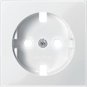 Фото Schneider Electric System M MTN2331-0319 Крышка розетки (2P+E, полярно-белая)