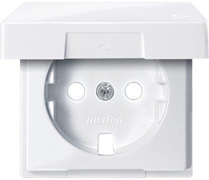 Фото Schneider Electric System M MTN2341-0325 Крышка розетки (2P+E, крышка, белая)