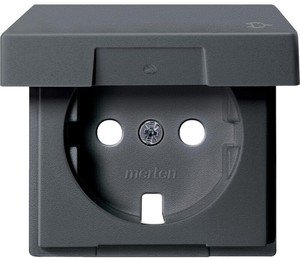 Фото Schneider Electric System M MTN2341-0414 Крышка розетки (2P+E, крышка, антрацит)