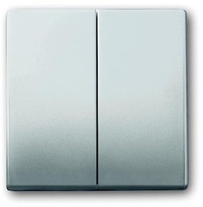 Фото ABB Pure steel 1751-0-2962 Клавиша двойная (с возм. подсветки, сталь)