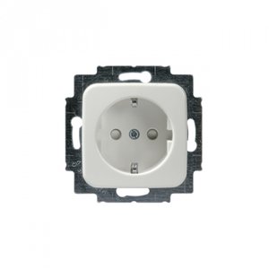 Фото ABB Jussi 2TKA000684G1 Розетка Schuko (16 А, под рамку, скрытая установка, з/к, белая)