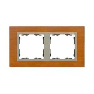 Фото Simon 82 Nature 82927-66 Рамка 2-постовая (дуб)