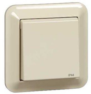 Фото Schneider Electric Merten M-Trend MTN2314-1244 Розетка с заземляющим контактом (IP44, 16 А, в сборе, крышка, скрытая установка, бежевая)