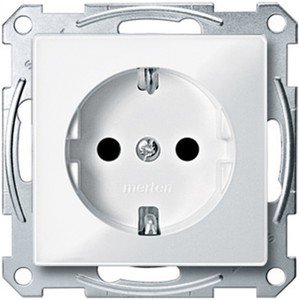 Фото Schneider Electric Merten M-Trend MTN2301-1319 Розетка с заземляющим контактом (16 А, под рамку, скрытая установка, белая)