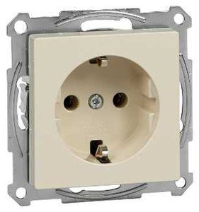 Фото Schneider Electric Merten M-Trend MTN2301-1344 Розетка с заземляющим контактом (16 А, под рамку, скрытая установка, бежевая)