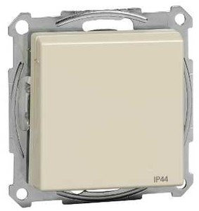 Фото Schneider Electric Merten M-Trend MTN2314-1344 Розетка с заземляющим контактом (IP44, 16 А, под рамку, крышка, скрытая установка, бежевая)