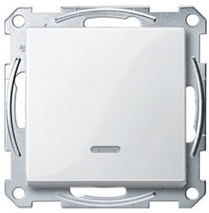 Фото Schneider Electric Merten M-Trend MTN3131-1319 Выключатель одноклавишный (под рамку, подсветка, скрытая установка, белый)