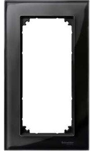 Фото Schneider Electric Merten M-Elegance MTN404803 Рамка 2-постовая (универсальная, без перегородки, оникс)