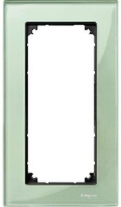 Фото Schneider Electric Merten M-Elegance MTN404804 Рамка 2-постовая (универсальная, без перегородки, изумруд)