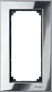 Фото Schneider Electric Merten M-Elegance MTN403839 Рамка 2-постовая (универсальная, без перегородки, хром)