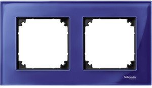 Фото Schneider Electric Merten M-Elegance MTN4020-3278 Рамка 2-постовая (универсальная, сапфир)