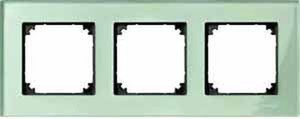 Фото Schneider Electric Merten M-Elegance MTN404304 Рамка 3-постовая (универсальная, изумруд)