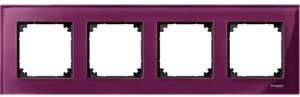 Фото Schneider Electric Merten M-Elegance MTN4040-3206 Рамка 4-постовая (универсальная, рубин)