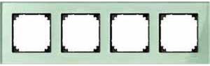 Фото Schneider Electric Merten M-Elegance MTN404404 Рамка 4-постовая (универсальная, изумруд)