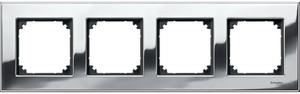 Фото Schneider Electric Merten M-Elegance MTN403439 Рамка 4-постовая (универсальная, хром)