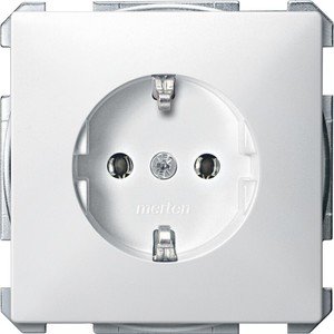 Фото Schneider Electric Merten Artec/Antique MTN2401-4019 Розетка с заземляющим контактом (16 А, под рамку, скрытая установка, полярно-белая)