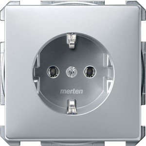Фото Schneider Electric Merten Artec/Antique MTN2401-4060 Розетка с заземляющим контактом (16 А, под рамку, скрытая установка, алюминий)