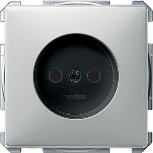 Фото Schneider Electric Merten Artec/Antique MTN2000-4146 Розетка без заземляющего контакта (16 А, под рамку, скрытая установка, сталь)