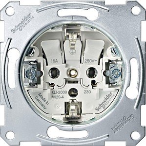 Фото Schneider Electric System M MTN2300-0000 Розетка с заземляющим контактом (16 А, механизм, скрытая установка)