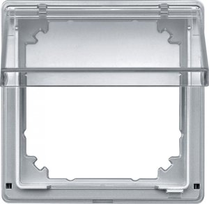 Фото Schneider Electric Merten Aquadesign MTN516960 Рамка монтажная (IP44, прозрачная крышка, алюминий)