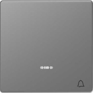 Фото Schneider Electric Merten D-Life MTN3325-6036 Клавиша одиночная "Звонок" (линза подсветки, нержавеющая сталь)