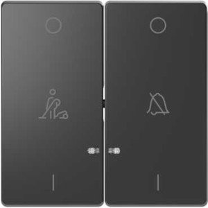 Фото Schneider Electric Merten D-Life MTN3429-6034 Клавиша двойная "Звонок/Горничная" (антрацит)