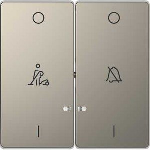 Фото Schneider Electric Merten D-Life MTN3429-6050 Клавиша двойная "Звонок/Горничная" (никель)