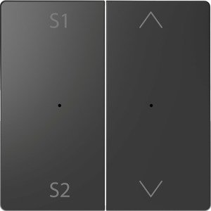 Фото Schneider Electric Merten D-Life PlusLink MTN5227-6034 Клавиша двойная "S1/S2+Вверх/Вниз" (антрацит)