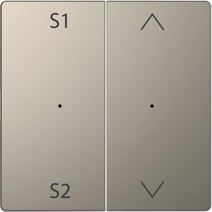 Фото Schneider Electric Merten D-Life PlusLink MTN5227-6050 Клавиша двойная "S1/S2+Вверх/Вниз" (никель)