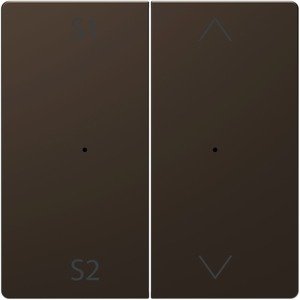 Фото Schneider Electric Merten D-Life PlusLink MTN5227-6052 Клавиша двойная "S1/S2+Вверх/Вниз" (мокко)