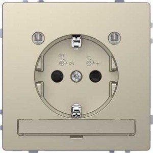 Фото Schneider Electric Merten D-Life MTN2304-6033 Розетка с заземляющим контактом (16 А, под рамку, подсветка, шторки, скрытая установка, сахара)