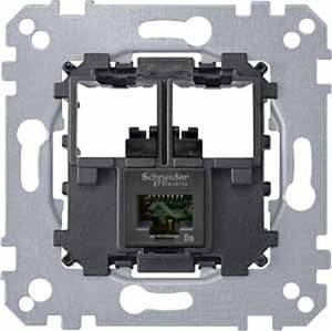 Фото Schneider Electric System M MTN4576-0001 Розетка компьютерная (RJ45, cat.6, UTP, механизм, скрытая установка)