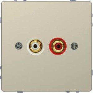 Фото Schneider Electric System M MTN4350-6033 Розетка аудио (2xRCA, под рамку, скрытая установка, сахара)