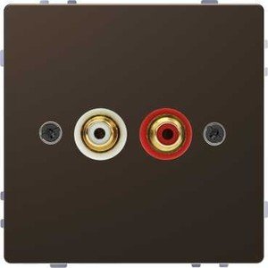 Фото Schneider Electric System M MTN4350-6052 Розетка аудио (2xRCA, под рамку, скрытая установка, мокко)