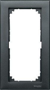 Фото Schneider Electric Merten M-Plan MTN488814 Рамка 2-постовая (универсальная, без перегородки, антрацит)