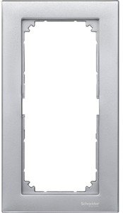 Фото Schneider Electric Merten M-Plan MTN488860 Рамка 2-постовая (универсальная, без перегородки, алюминий)