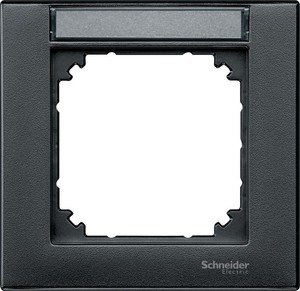 Фото Schneider Electric Merten M-Plan MTN476114 Рамка 1-постовая (универсальная, поле для надписи, антрацит)