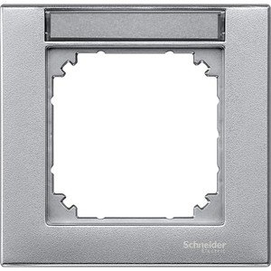 Фото Schneider Electric Merten M-Plan MTN476160 Рамка 1-постовая (универсальная, поле для надписи, алюминий)