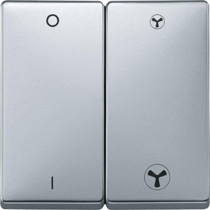 Фото Schneider Electric Merten Artec/Antique MTN411960 Клавиша для механизма выключателя вентиляции двойная (алюминий)
