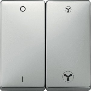 Фото Schneider Electric Merten Artec/Antique MTN411946 Клавиша для механизма выключателя вентиляции двойная (стальная)