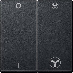 Фото Schneider Electric Merten Artec/Antique MTN435014 Клавиша для механизма выключателя вентиляции двойная (антрацит)