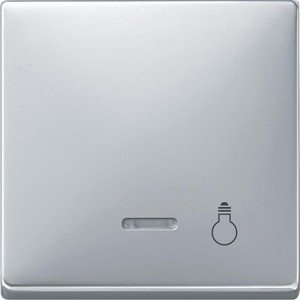 Фото Schneider Electric Merten Artec/Antique MTN437960 Клавиша выключателя "Свет" одиночная (линза индикатора, алюминий)