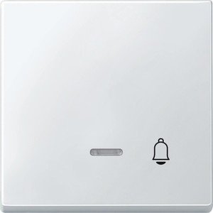 Фото Schneider Electric Merten Artec/Antique MTN437819 Клавиша выключателя "Звонок" одиночная (линза индикатора, полярно-белая)